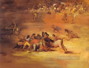 フランシスコ・ゴヤ Painting - 闘牛の場面 フランシスコ・デ・ゴヤ